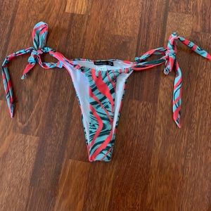 boohoo tie side bikini bottom